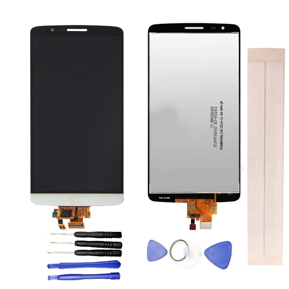 JayTong LCD Display & Replacement Touch Screen Digitizer Assembly with Free Tools for L-G G3 D850 D851 D855 VS985 LS990 White
