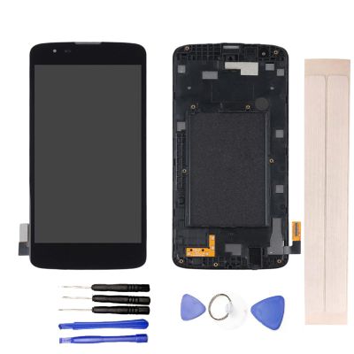 JayTong LCD Display & Replacement Touch Screen Digitizer Assembly with Free Tools for L-G Tribute 5 K7 MS330 LS675 Black with Frame