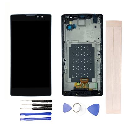 JayTong LCD Display & Replacement Touch Screen Digitizer Assembly with Free Tools for L-G Spirit LTE H440 H442 H443 H420 H445 C70 Black with Frame