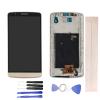 JayTong LCD Display & Replacement Touch Screen Digitizer Assembly with Free Tools for L-G G3 D850 D851 D855 VS985 LS990 Gold with Frame view 1