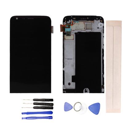 JayTong LCD Display & Replacement Touch Screen Digitizer Assembly with Free Tools for L-G G5 H830 H840 H850 H868 Black with Frame