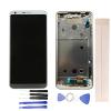 JayTong LCD Display & Replacement Touch Screen Digitizer Assembly with Free Tools for L-G G6 H870 H871 H872 G600 VS988 Silver with Frame view 1