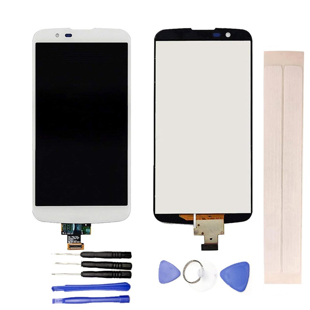 JayTong LCD Display & Replacement Touch Screen Digitizer Assembly with Free Tools for L-G K10 K410 K420 K430 White