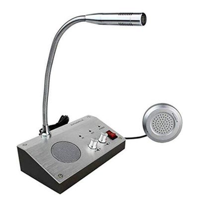 Dual-Way Audio Window Speaker Intercom System Bank Office Counter Window Store Station Two-Way Intercommunication Microphone Speaker