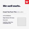 We Sell Mats 3/8 Inch Thick Interlocking Foam Carpet Tiles Durable Carpet Squares Anti Fatigue Support for Home Office or Classroom Use, 24 in x 24 in view 2
