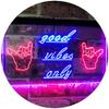 ADVPRO Good Vibes Only Hands Party Dance Disco Decoration Dual Color LED Neon Sign Red & Blue 16" x 12" st6s43-i3077-rb view 1