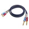 Disino Dual 1/4 inch TS to Dual RCA Stereo Audio Interconnect Cable Patch Cable Cords -9.8 ft view 2