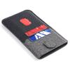 Dockem Luxe Wallet Sleeve 2.0 for iPhone 11 Pro Max (6.5), XS Max, 8 Plus, 7 Plus: Twill Canvas Style Synthetic Leather Card Case: Ultra Slim Pouch Cover with 4 Card Holder Slots (Black/Grey) view 1