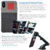 Dockem Wallet Case for iPhone Xs Max (6.5"): Built-in Metal Plate for Magnetic Mounting & 2 Credit Card Holder Slots (Luxe M2 Synthetic Leather, Black & Grey) view 3