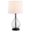 SAFAVIEH Lighting Collection Targari Black/ Clear Crystal 19-inch Bedroom Living Room Home Office Desk Nightstand Table Lamp (LED Bulb Included) view 1