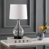 SAFAVIEH Lighting Collection Targari Black/ Clear Crystal 19-inch Bedroom Living Room Home Office Desk Nightstand Table Lamp (LED Bulb Included) view 3