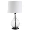 SAFAVIEH Lighting Collection Targari Black/ Clear Crystal 19-inch Bedroom Living Room Home Office Desk Nightstand Table Lamp (LED Bulb Included) view 4
