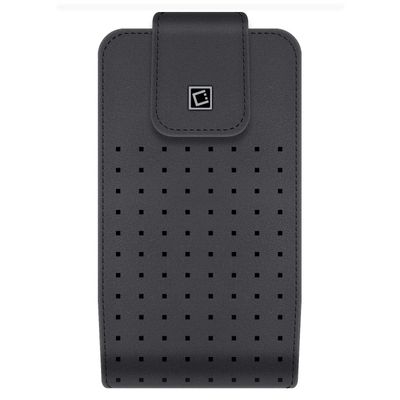 Cellet Teramo Leather Phone Holster with Belt Clip; Compatible with iPhone 16 Pro Max, Galaxy S25 Ultra & Similar Sized Phones; 360 Rotating Swivel Clip, Premium Leather Pouch with Magnetic Closure