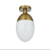 Living District Eclipse 1 Light Black Flush Mount with Frosted White Glass view 4