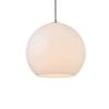 Elegant Lighting Living District Baxter 1-Light Metal Pendant in Chrome and Frosted White Finish view 1
