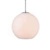 Elegant Lighting Living District Baxter 1-Light Metal Pendant in Chrome and White view 1
