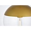 Elegant Lighting Living District Eclipse 1-Light Glass & Metal Pendant in Brass/Clear view 4