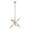 Living District Indoor Modern Home Decorative Bright Ceiling Axel 6 Lights Brass Pendant view 1