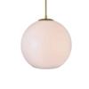 Living District Baxter 1-Light Metal Pendant in Brass and White Finish view 1