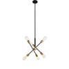 Living District Indoor Modern Home Decorative Bright Ceiling Axel 6 Lights Black Pendant view 1