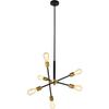 Living District Indoor Modern Home Decorative Bright Ceiling Axel 6 Lights Black Pendant view 3