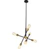 Living District Indoor Modern Home Decorative Bright Ceiling Axel 6 Lights Black Pendant view 4