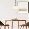 Elegant Lighting Living District Baxter 1-Light Metal Pendant - Black and Frosted White Finish view 2