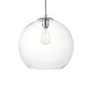 Living District Indoor Modern Home Decorative Bright Ceiling Baxter 1 Light Chrome Pendant with Clear Glass view 1