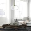 Living District Indoor Modern Home Decorative Bright Ceiling Baxter 1 Light Chrome Pendant with Clear Glass view 2
