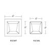 WAC Lighting R3CSWT-WT Oculux Architectural 3.5" LED Square Wall Wash Trim, White view 2