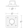WAC Lighting R2ARWL-A927-HZ Aether 2in Round Wall Wash Invisible Light Engine Trim & LED, Asymmetrical Beam, Haze view 3