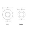 WAC Lighting R3CRPL-WT Oculux Architectural 3.5" LED Round Pinhole Invisible Trim, White view 2