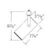 WAC Lighting L-2042-935-WT LED2042 Silo X42 Beam Shift Head L Track Fixture, White view 3