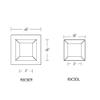 WAC Lighting R3CSDL-WT Oculux Architectural 3.5" LED Square Open Reflector Invisible Trim, White view 2