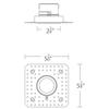 Aether LED 2in Round Invisible Trim with LED Light Engine 2700K 17 Deg Beam in Haze view 3