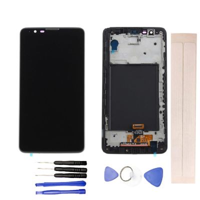 JayTong LCD Display & Replacement Touch Screen Digitizer Assembly with Free Tools for L-G Stylo 2 / Stylus 2 LS775 K520 K540 F720L Black with Frame