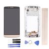 JayTong LCD Display & Replacement Touch Screen Digitizer Assembly with Free Tools for L-G G3 Stylus D690 D690N D693 D693N Gold with Frame view 1