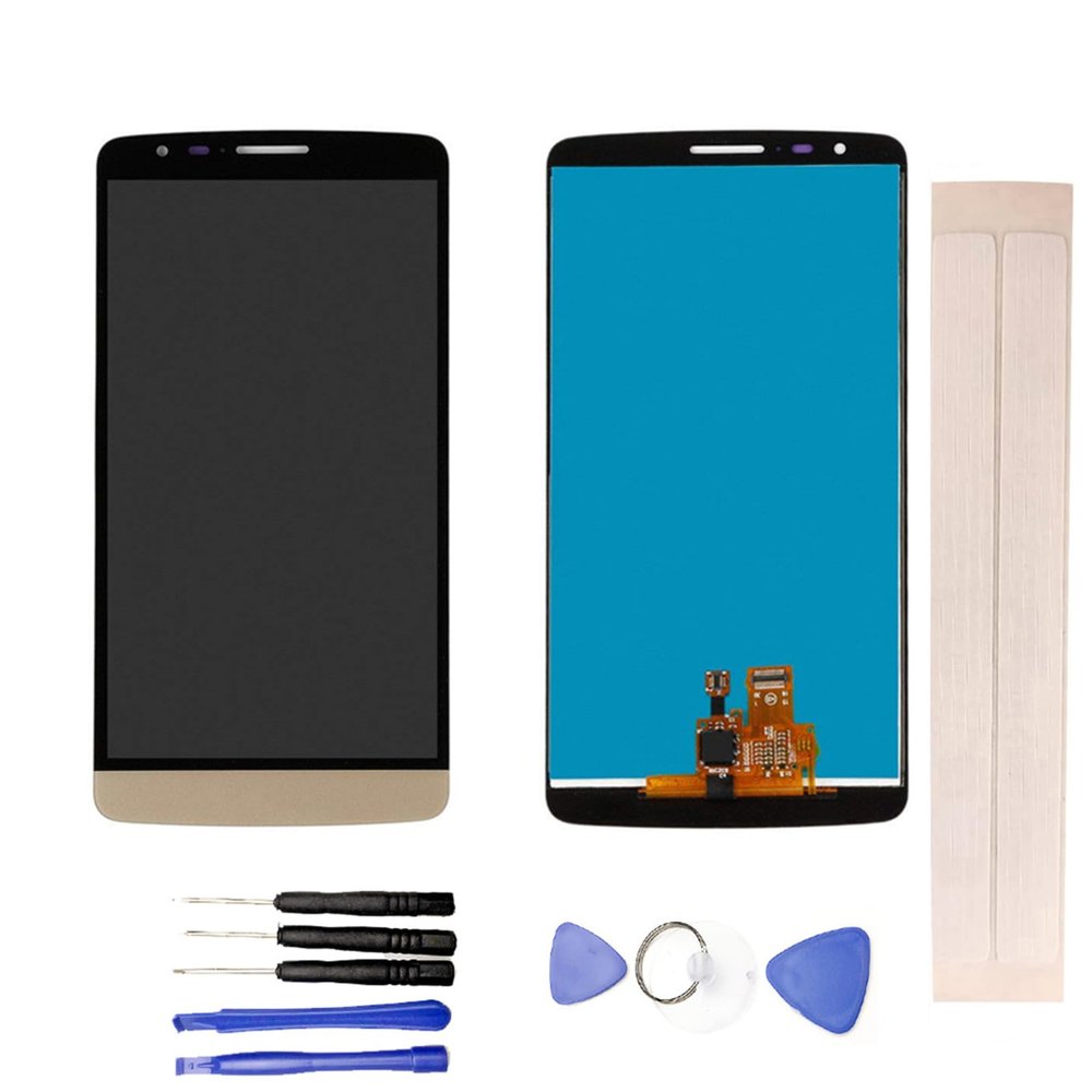 JayTong LCD Display & Replacement Touch Screen Digitizer Assembly with Free Tools for L-G G3 Stylus D690 D690N D693 D693N Gold