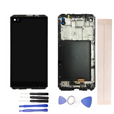 JayTong LCD Display & Replacement Touch Screen Digitizer Assembly with Free Tools for L-G V20 H910 H918 LS997 US996 VS995 H990 Black with Frame