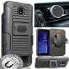 Nakedcellphone Rugged Combo for Samsung Galaxy J7 2018 Case - Black view 2