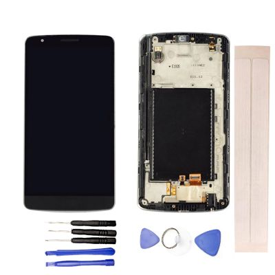 JayTong LCD Display & Replacement Touch Screen Digitizer Assembly with Free Tools for L-G G3 Stylus D690 D690N D693 D693N Black with Frame