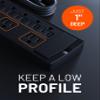 ECHOGEAR ShockBlocker 8 Outlet Surge Protector Power Strip - Slim Design Can Power & Protect Your Entire TV, Office, Or Gaming Setup - Advanced Surge Suppressor with 3420 Joules of Protection view 4