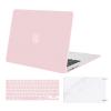 MOSISO Compatible with MacBook Air 13 inch Case (Models: A1369 & A1466, Older Version 2010-2017 Release), Protective Plastic Hard Shell Case & Keyboard Cover & Screen Protector, Rose Quartz view 1