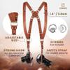 C Coiro Camera Harness for 2 Cameras  Dual Shoulder Leather Camera Strap  Double Camera Harness for DSLR/SLR, Camera Straps for Photographers of All Levels, Standard Straps/Color Tan view 2