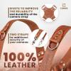 C Coiro Camera Harness for 2 Cameras  Dual Shoulder Leather Camera Strap  Double Camera Harness for DSLR/SLR, Camera Straps for Photographers of All Levels, Standard Straps/Color Tan view 3