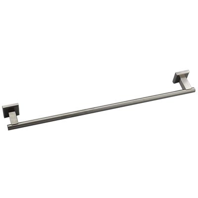 Premium Modern Single Towel Bar Rack w/Square Base (24 Inches)- Brushed Finish, Made from Stainless Steel, Water and Rust Proof, Wall Mounted, Easy to Install