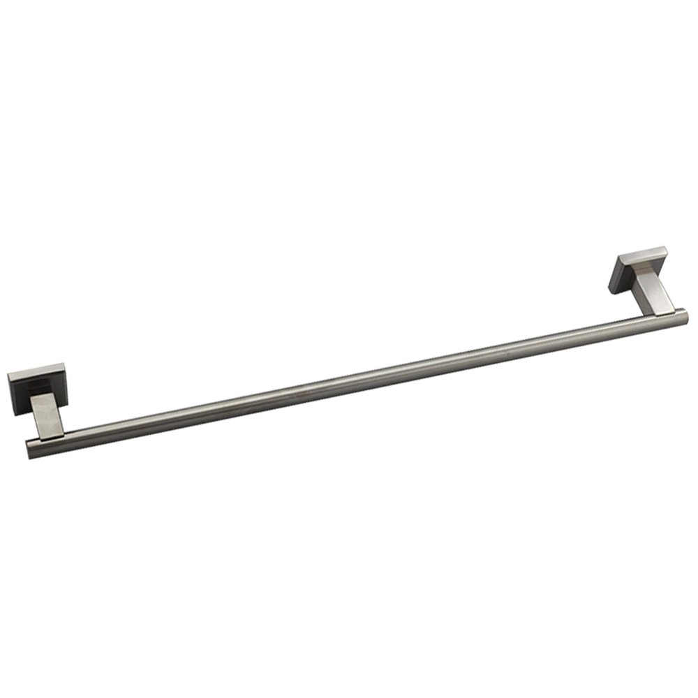 Premium Modern Single Towel Bar Rack w/Square Base (24 Inches)- Brushed Finish, Made from Stainless Steel, Water and Rust Proof, Wall Mounted, Easy to Install