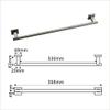 Premium Modern Single Towel Bar Rack w/Square Base (24 Inches)- Brushed Finish, Made from Stainless Steel, Water and Rust Proof, Wall Mounted, Easy to Install view 2