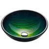 KRAUS Nature Series Round Green Glass Vessel Bathroom Sink, 17 inch GV-391-19mm view 1