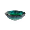 KRAUS Nei Glass Vessel Sink in Green with Ramus Faucet in Oil Rubbed Bronze view 4